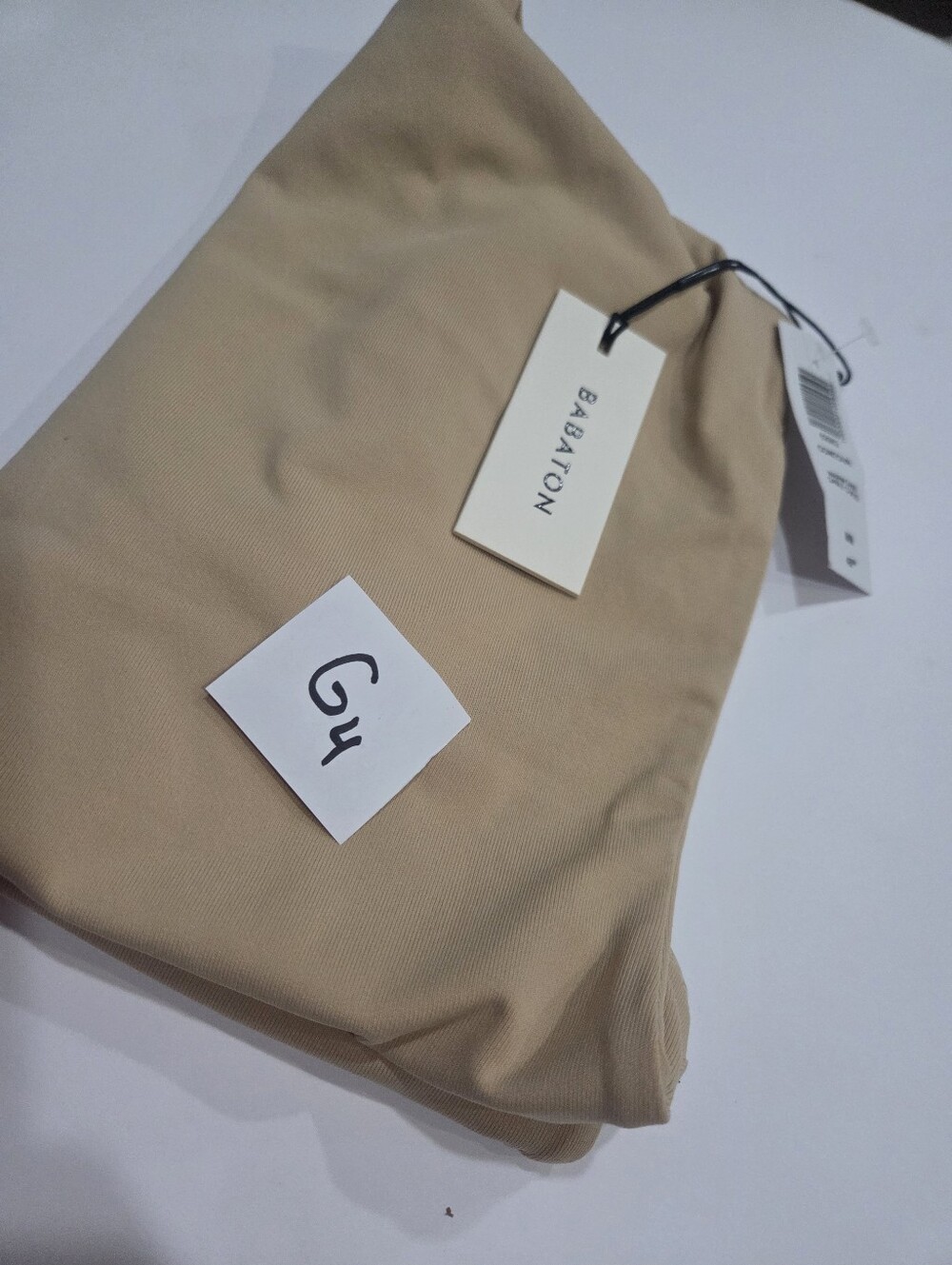 NWT Babaton Aritzia Sz.M Nude One-Piece Scoop Neck Bodysuit - Picture 7 of 7